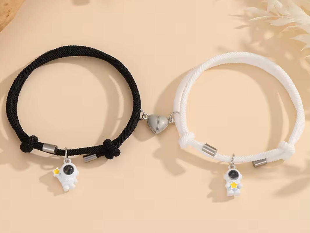 Pulsera pareja astronauta luminosa magnética