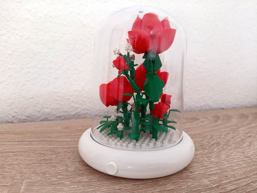 Rosa roja bloques DIY (luz)